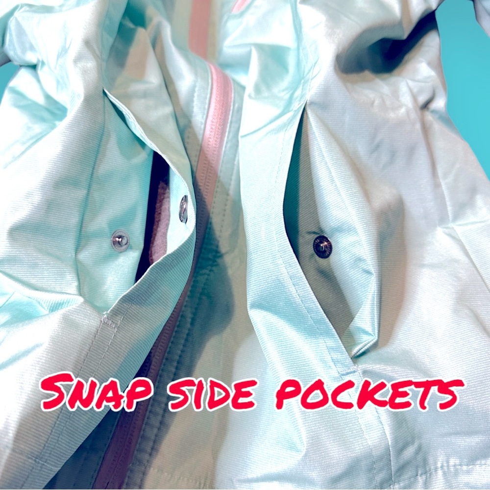 🎉HOST PICK 🎉NWT HAWKE & Co Girls Rain Jacket/Windbreaker in Teal. Girls 7/8 - Picture 9 of 15